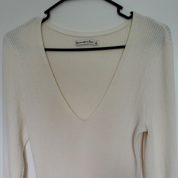 Abercrombie & Fitch Cream Ribbed Bodysuit - Picture 3 of 10